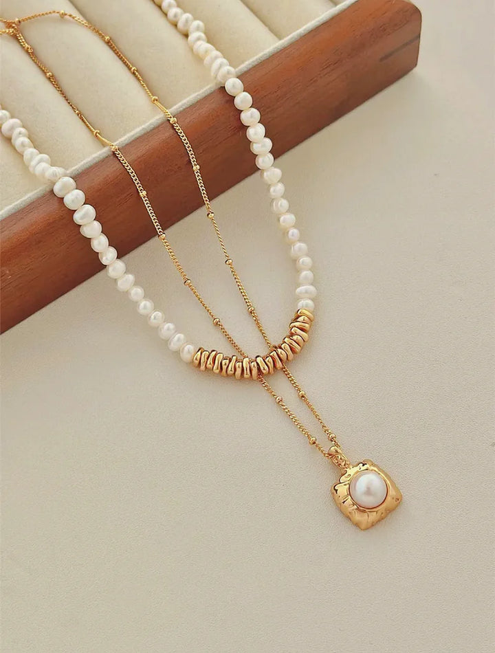 Serene 18K Gold and Pearl Necklace - Cuddlydigit