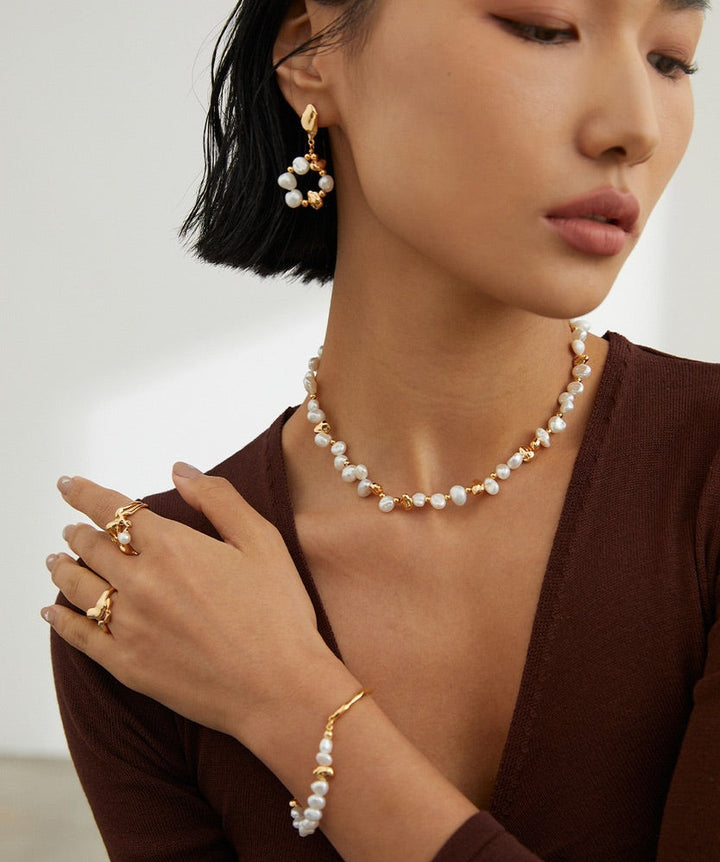 Oceane Baroque Pearl Bangle - Cuddlydigit