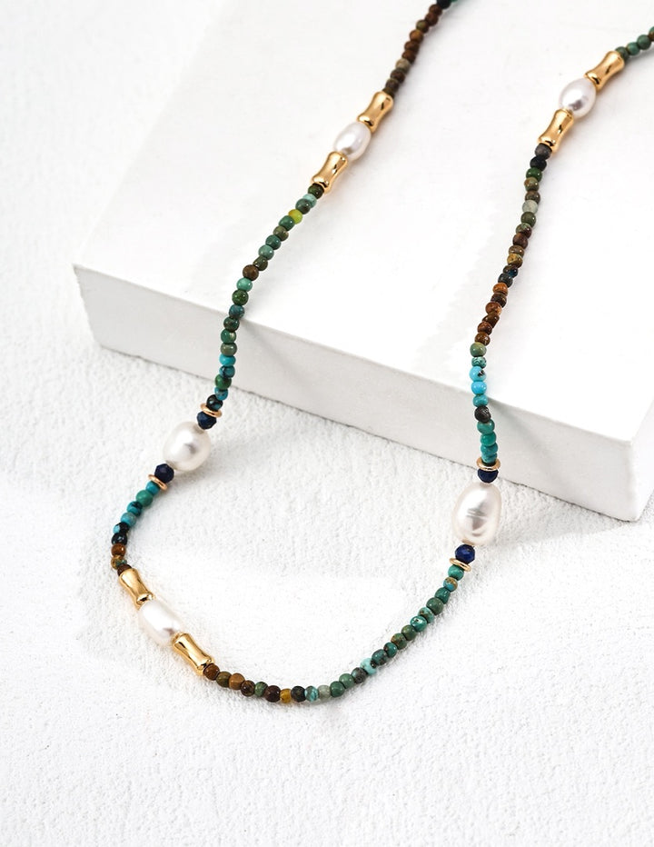 Forest Lapis Bead Necklace - Cuddlydigit