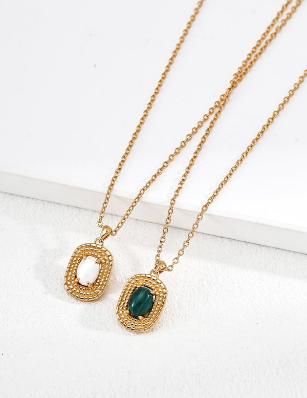 Mother-of-Pearl/ Malachite Necklace