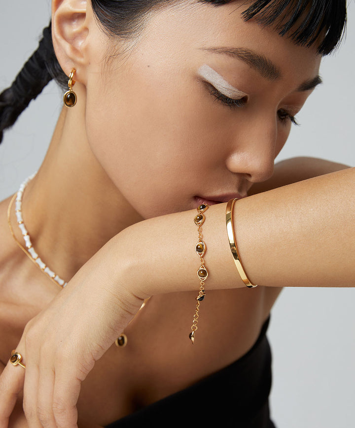 Sienna Tiger's Eye Bracelet - Cuddlydigit